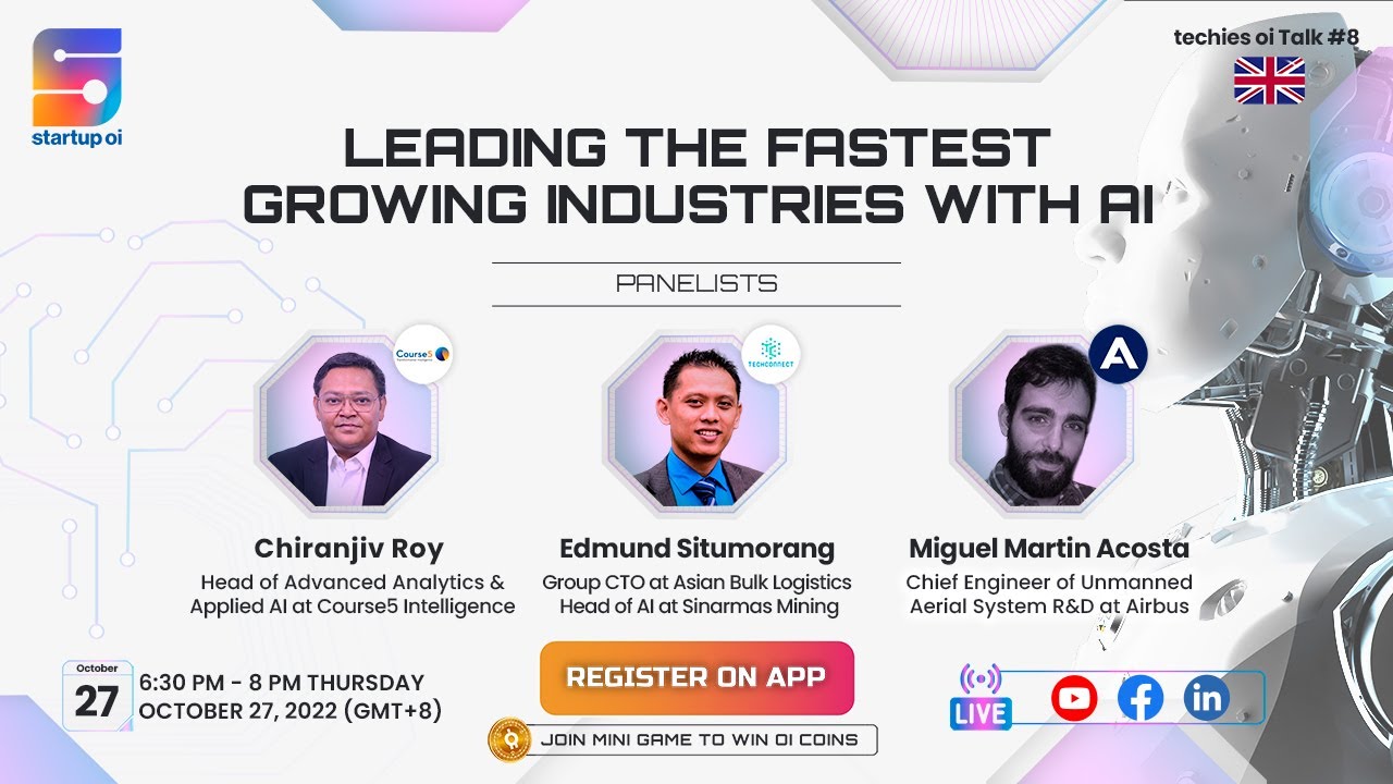 Featured image for “techies oi Talk #8: Leading the Fastest Growing Industries with AI”